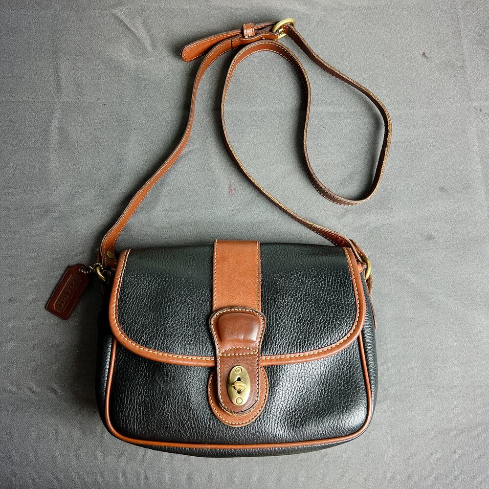 COACH Vintage Sheridan Mayfield Bag in Black & Tan no. 4224